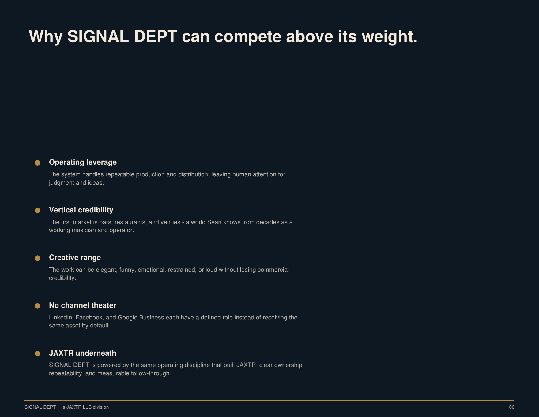 Signal deck 6